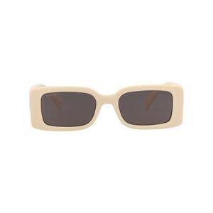 Gucci Square-Frame Injection Sunglasses Ivory Womens